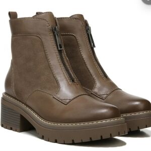 🪅 NATURALIZER Women Jett  ankle brown chunky boots with heels size 7.5 US